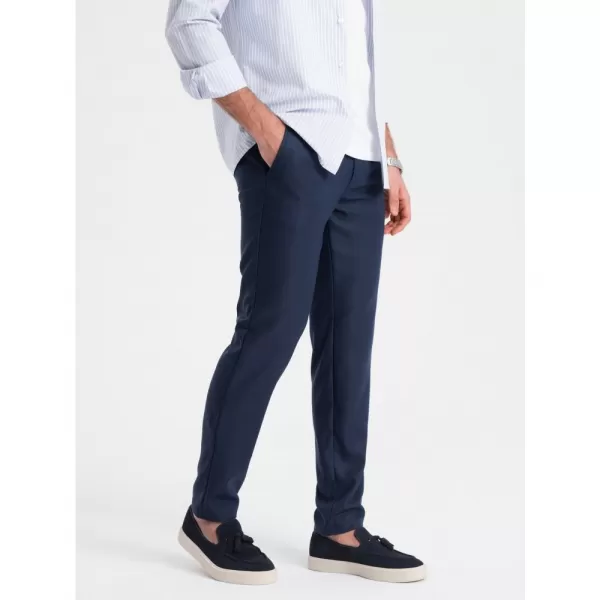  Pánské kalhoty OMBRE OM-PACP-0182 NAVY BLUE 