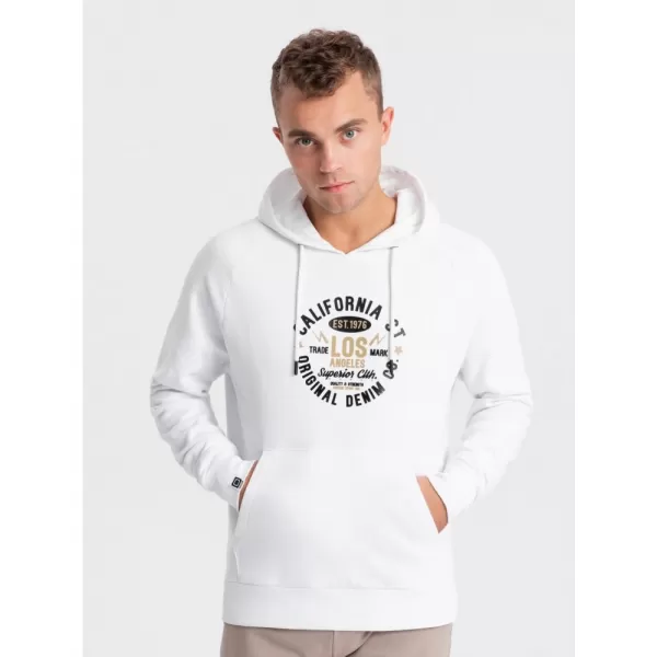  Pánská mikina OMBRE OM-SSPS-0151 WHITE 