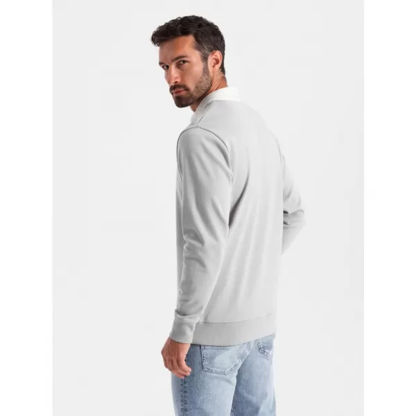  Pánská mikina OMBRE OM-SSNZ-0132 ASH 