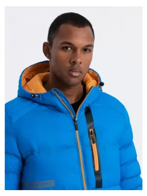 Pánská zimní bunda OMBRE OM-JALP-0120 BLUE