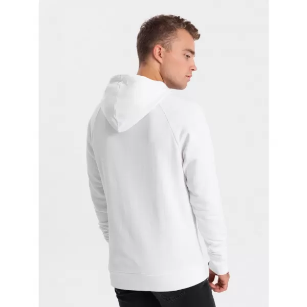  Pánská mikina OMBRE OM-SSPS-0150 WHITE 