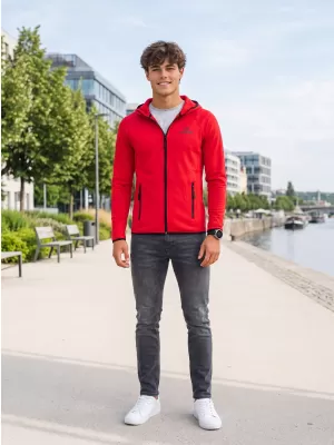 Pánská funkční sportovní mikina ALTISPORT ALM006417 ČERVENÁ