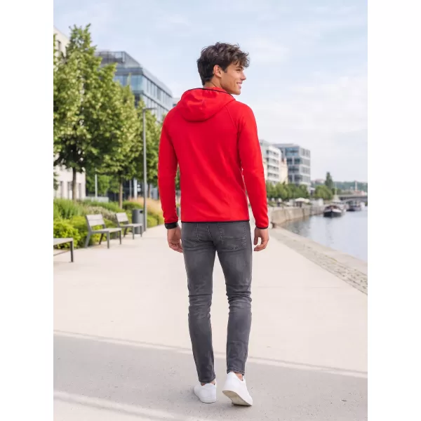  Pánská funkční sportovní mikina ALTISPORT ALM006417 ČERVENÁ 