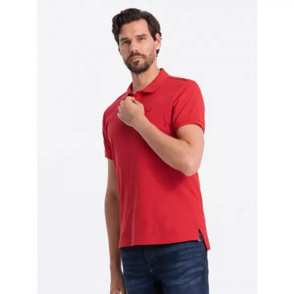  Pánské triko s límečkem OMBRE S1374 RED 