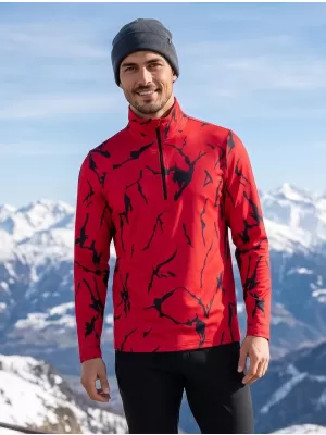Pánská funkční termo mikina premium ALTISPORT VOJ/ALM052TER03 ČERVENÁ