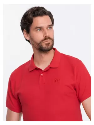 Pánské triko s límečkem OMBRE S1374 RED