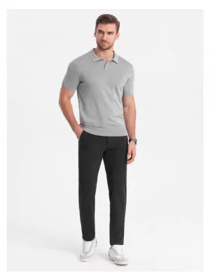 Pánské kalhoty OMBRE OM-PACP-0191 GRAPHITE