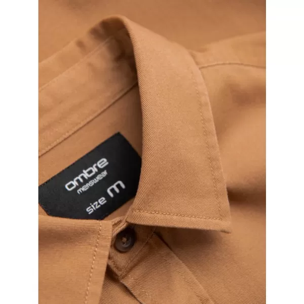  Pánská košile OMBRE OM-SHCS-0146 CAMEL 