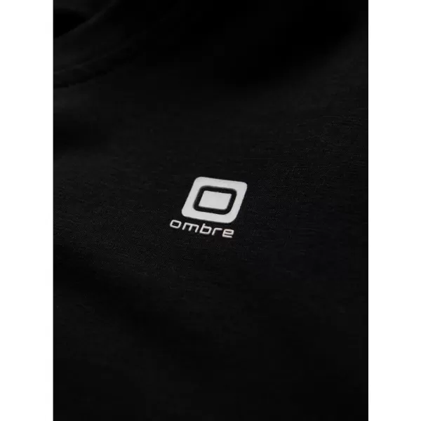  Pánské triko s dlouhým rukávem OMBRE OM-LSCL-0110 BLACK 