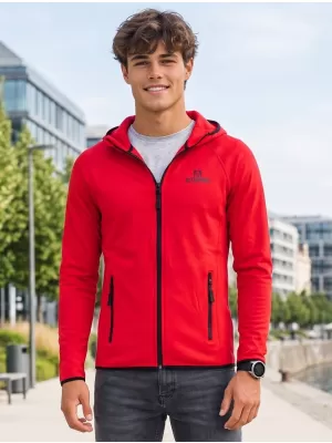 Pánská funkční sportovní mikina ALTISPORT ALM006417 ČERVENÁ