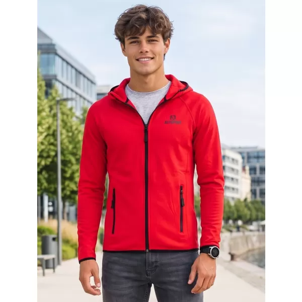  Pánská funkční sportovní mikina ALTISPORT ALM006417 ČERVENÁ 