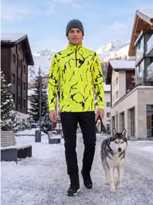 Pánská funkční termo mikina premium ALTISPORT VOJ/ALM052TER03 NEON GREEN