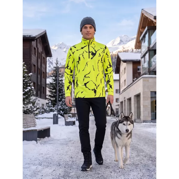  Pánská funkční termo mikina premium ALTISPORT VOJ/ALM052TER03 NEON GREEN 