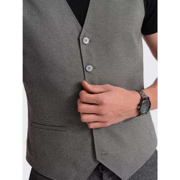  Pánská vesta OMBRE OM-BLZV-0111 GRAY 