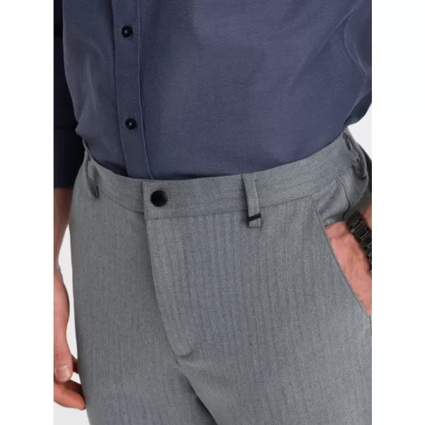  Pánské kalhoty OMBRE OM-PACP-0158 GREY 