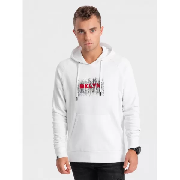  Pánská mikina OMBRE OM-SSPS-0150 WHITE 