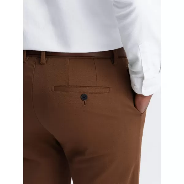  Pánské kalhoty OMBRE OM-PACP-0190 CARAMEL 