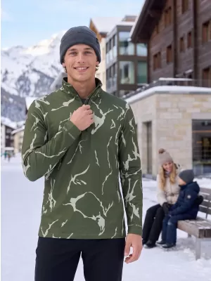 Pánská funkční termo mikina premium ALTISPORT VOJ/ALM052TER03 KHAKI