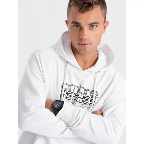  Pánská mikina OMBRE OM-SSPS-0153 WHITE 