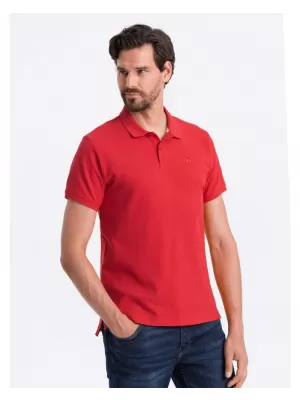 Pánské triko s límečkem OMBRE S1374 RED