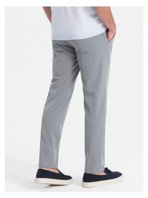 Pánské kalhoty OMBRE OM-PACP-0191 LIGHT GREY