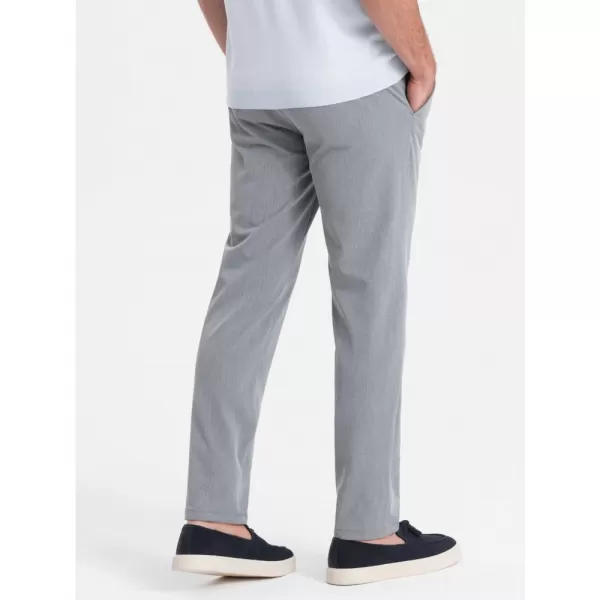  Pánské kalhoty OMBRE OM-PACP-0191 LIGHT GREY 