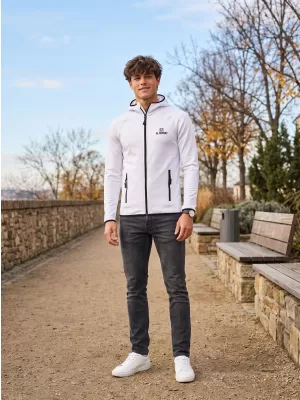 Pánská funkční sportovní mikina ALTISPORT ALM006417 BÍLÁ