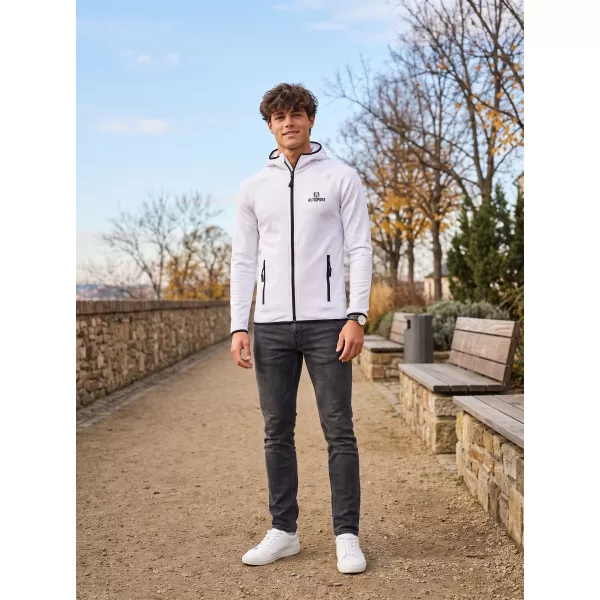 Pánská funkční sportovní mikina ALTISPORT ALM006417 BÍLÁ 