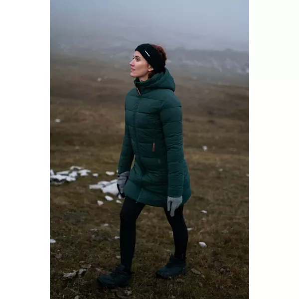  Dámský zimní kabát NORDBLANC MOMENTS NBWJL8076 TMAVĚ ZELENÁ 