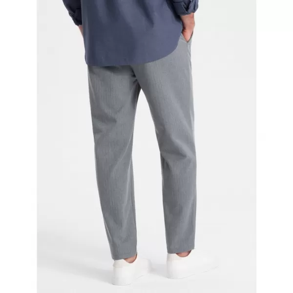  Pánské kalhoty OMBRE OM-PACP-0158 GREY 