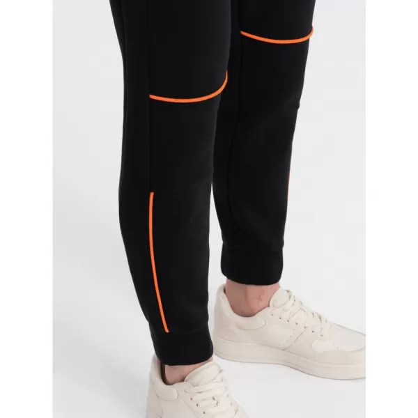  Pánské tepláky OMBRE OM-PASK-0145 BLACK 