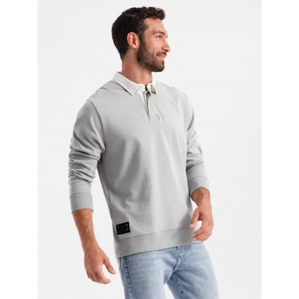  Pánská mikina OMBRE OM-SSNZ-0132 ASH 