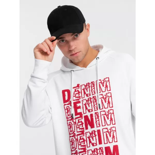  Pánská mikina OMBRE OM-SSPS-0158 WHITE 
