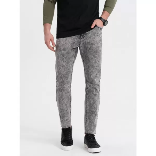  Pánské džíny OMBRE OM-PADP-0146 GREY 