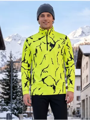 Pánská funkční termo mikina premium ALTISPORT VOJ/ALM052TER03 NEON GREEN