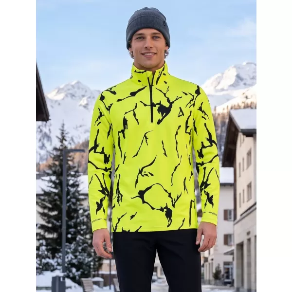  Pánská funkční termo mikina premium ALTISPORT VOJ/ALM052TER03 NEON GREEN 