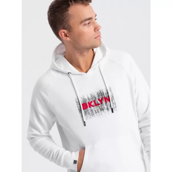  Pánská mikina OMBRE OM-SSPS-0150 WHITE 