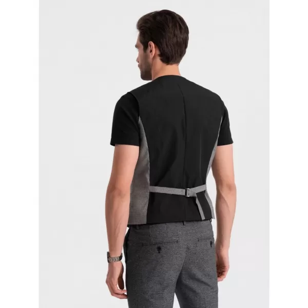  Pánská vesta OMBRE OM-BLZV-0111 GRAY 