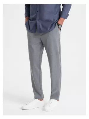 Pánské kalhoty OMBRE OM-PACP-0158 GREY