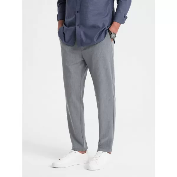  Pánské kalhoty OMBRE OM-PACP-0158 GREY 