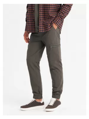 Pánské tepláky OMBRE OM-PAJO-0200 OLIVE