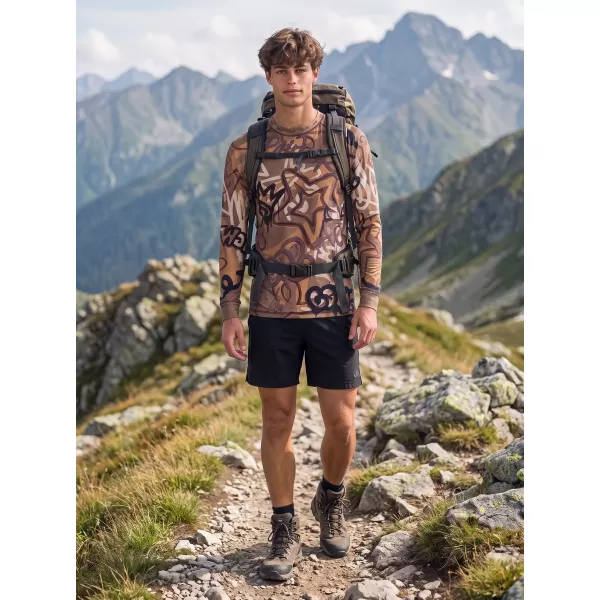 Pánské funkční termo triko s dlouhým rukávem premium ALTISPORT VOJ/ALM054TER01 HNĚDÁ 
