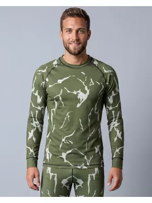 Pánské funkční termo triko s dlouhým rukávem premium ALTISPORT VOJ/ALM052TER01 KHAKI