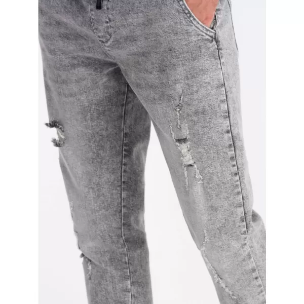  Pánské džíny OMBRE OM-PADJ-0150 LIGHT GREY 