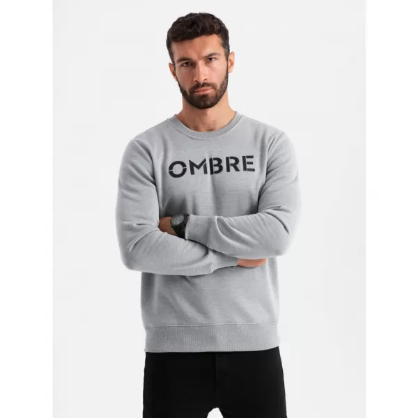  Pánská mikina OMBRE OM-SSPS-0181 GRAY MELANGE 
