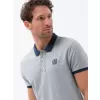 Pánské triko s límečkem OMBRE OM-POSS-0105 GRAY MELANGE