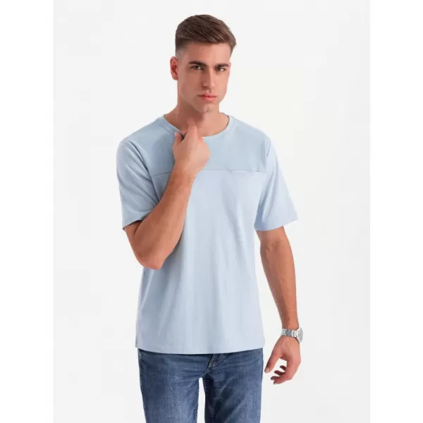  Pánské triko OMBRE OM-TSCT-0171 LIGHT BLUE 