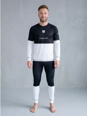 Pánské funkční termo kalhoty premium ALTISPORT VOJ/ALM051TER02 ČERNOBÍLÁ