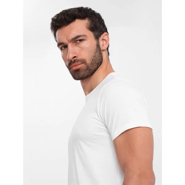  Pánské triko OMBRE OM-TSBS-0146 WHITE 