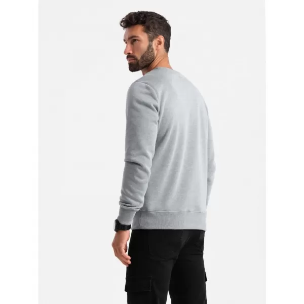  Pánská mikina OMBRE OM-SSPS-0181 GRAY MELANGE 